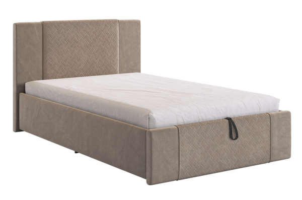 Кровать с подъемным механизмом Хлоя 120х200 см латте (велюр)