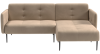 Монако диван-кровать с шезлонгом, с подлокотниками, бархат бежевый 5
