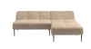 Монако диван-кровать с шезлонгом, без подлокотников, бархат бежевый 5