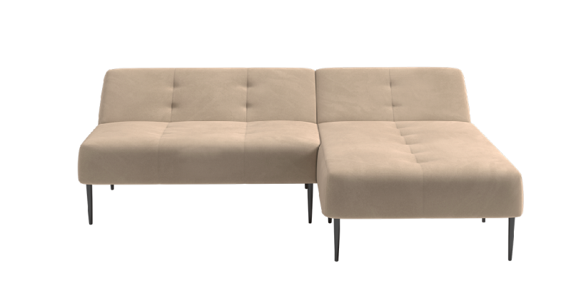 Монако диван-кровать с шезлонгом, без подлокотников, бархат бежевый 5