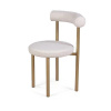 Стул Бигги, букле Turin ivory / опоры золото