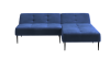 Монако диван-кровать с шезлонгом, без подлокотников, бархат синий 29