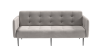 Монако диван-кровать прямой с подлокотниками, трехместный, велюр серый Velutto 52
