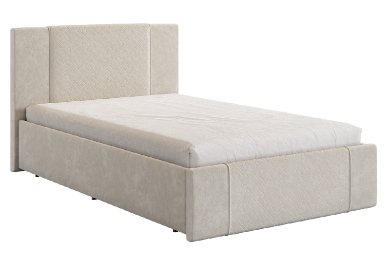 Каркас кровати Хлоя 120х200 см крем (велюр)