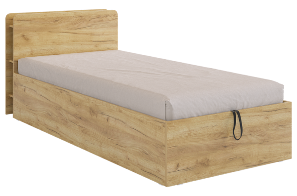 Кровать с подъемным механизмом "Юниор" 90х200 см дуб крафт золотой