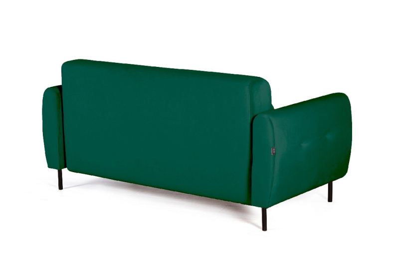 Сиена диван-кровать прямой с подлокотниками, бархат зеленый 19