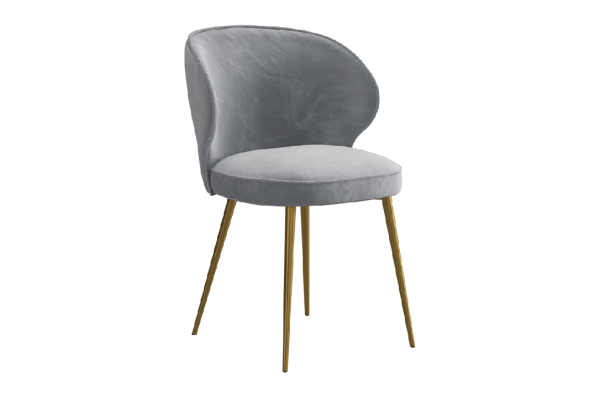 Стул Гудвин Т1 серый (велюр)/золото