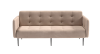 Монако диван-кровать прямой с подлокотниками, трехместный, велюр бежевый Velutto 06