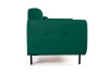Сиена диван-кровать прямой с подлокотниками, бархат зеленый 19