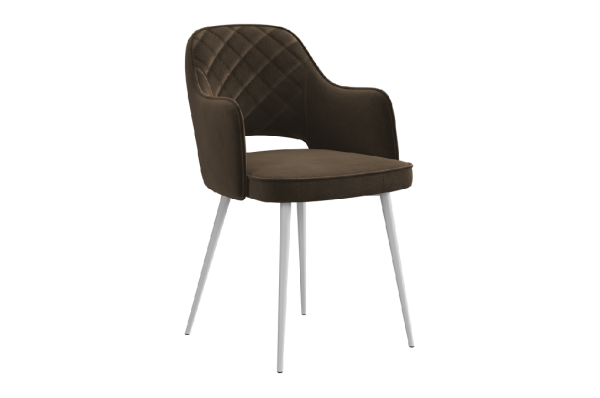 Стул Оксфорд Т1 кофе (велюр)/белый