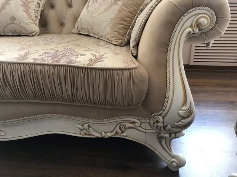 Диван Мона Лиза 3х местный белый глянец