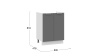 Шкаф напольный с двумя дверями (под накладную мойку) «Кимберли»