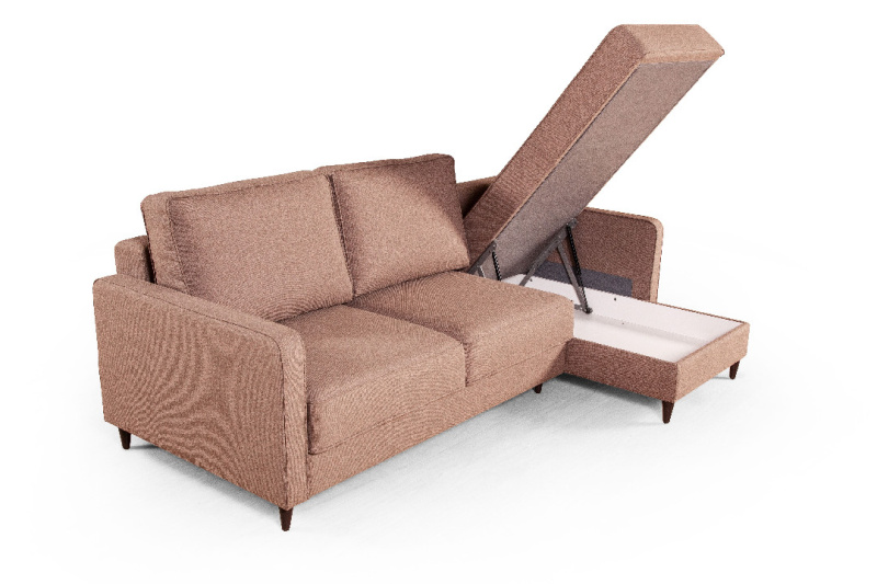 Осло диван-кровать с шезлонгом рогожка коричневый