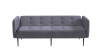 Монако диван-кровать прямой с подлокотниками, трехместный, бархат серый 27