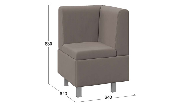 Диван угловой «Каир» Исп.2 Велюр Camaro 05 (мокко)