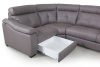 Бостон диван-кровать угловой замша серый