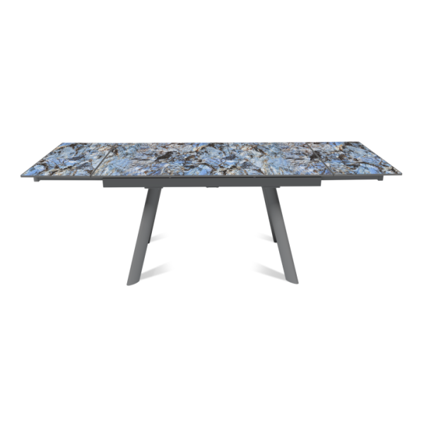Стол раскладной Stone (140+40+40), керамика глянцевая Lemurian blue