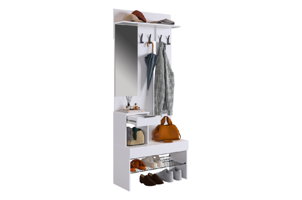 Баско Прихожая белое дерево/белое дерево