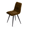 Стул UNO, бархат коричневый 12/ чёрный конус