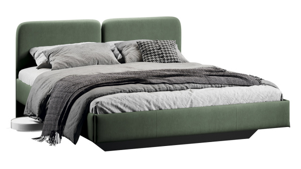 Кровать «Флори» Тип 1 (1600) Велюр Ultra Olive