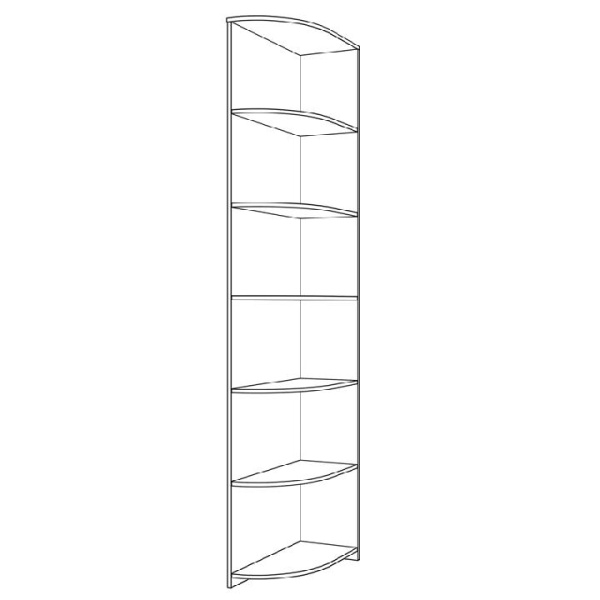 Стеллаж угловой Парма Нео ясень анкор светлый