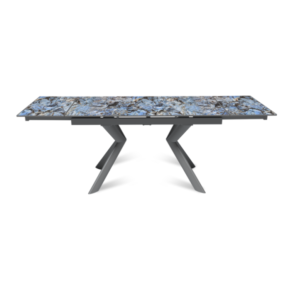 Стол раскладной Bridge (140+40+40), керамика глянцевая Lemurian Blue