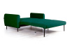 Сиена диван-кровать прямой с подлокотниками, бархат зеленый 19