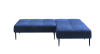 Монако диван-кровать с шезлонгом, без подлокотников, бархат синий 29