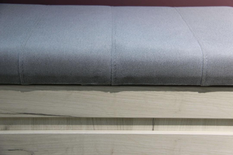 Сидней Банкетка 600 (Дуб Крафт белый/Серый)