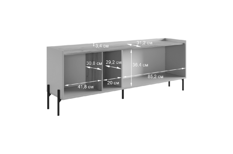 Гостиная "Доминика К1" (1572х350х2060) кашемир/дуб крафт золотой
