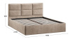 Кровать с ПМ «Стелла» Тип 1 (с подъемным механизмом) Микровелюр Wellmart Dark Beige