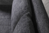 Бабл диван-кровать прямой, механизм «дельфин», микромех Rozy dark grey