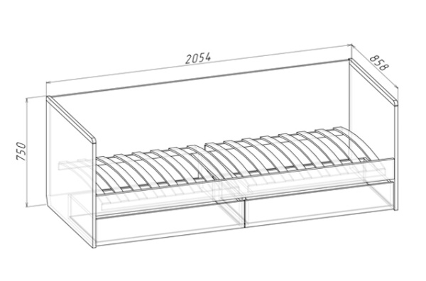 Кровать односпальная FLORA