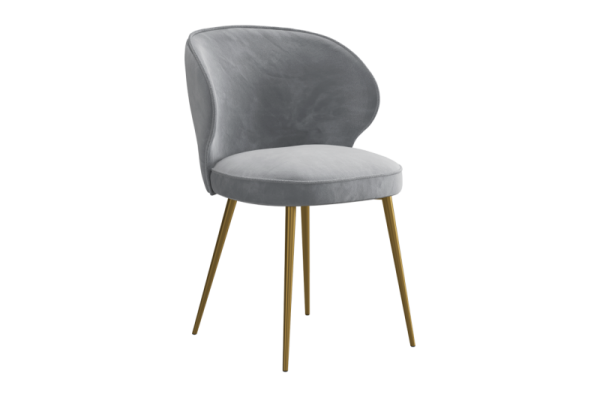 Стул Гудвин Т1 серый (велюр)/золото
