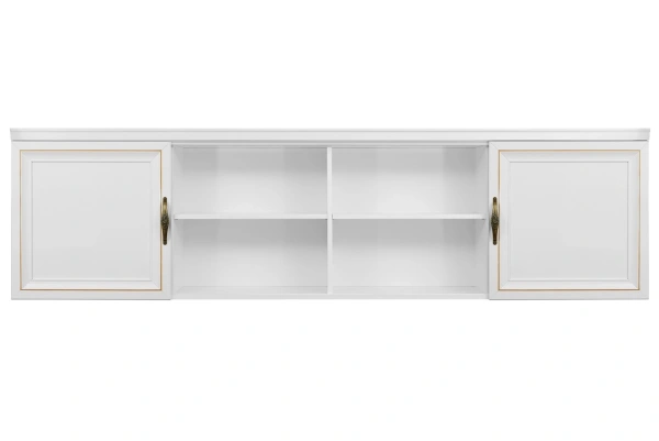 Секция навесная мост Натали белый глянец