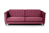 Амстердам диван-кровать трехместный прямой, велюр красный