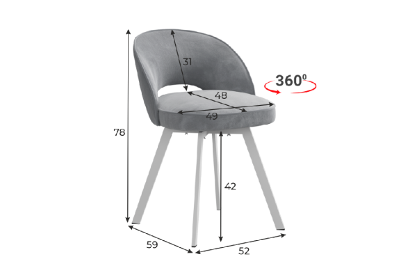 Стул Моли 2 Т2П пломбир (велюр)/золото