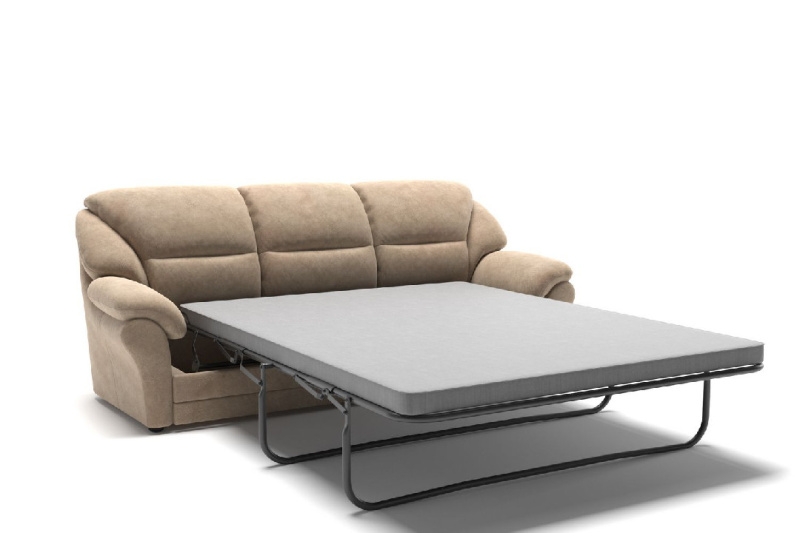 Сан-Ремо диван-кровать прямой велюр бежевый / механизм миксотойл