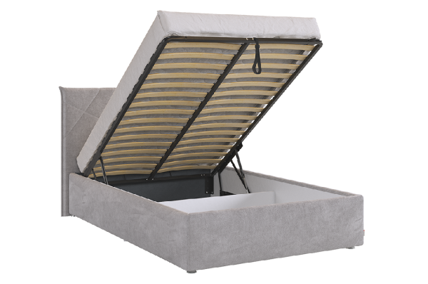 Кровать с подъемным механизмом Квест 120х200 см оникс (велюр)