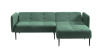 Монако диван-кровать с шезлонгом, с подлокотниками, бархат зеленый 19