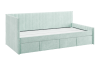 Кровать с ящиками Твикс (Тахта) 90х200 см мята (велюр)