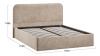 Кровать с ПМ «Тиффани» Тип 1 (с подъемным механизмом) Микровелюр Wellmart Dark Beige
