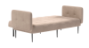 Монако диван-кровать прямой с подлокотниками, трехместный, велюр бежевый Velutto 06