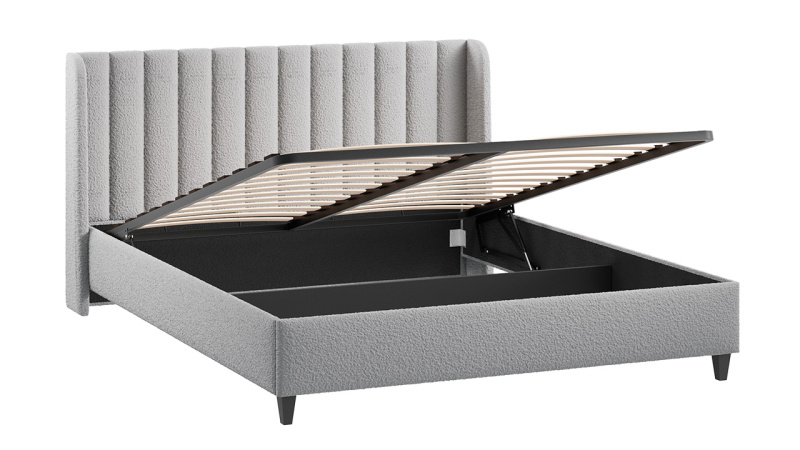 Кровать с ПМ «Шанель» (с подъемным механизмом) Экомех BravoASH Lite Grey