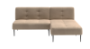 Монако диван-кровать с шезлонгом, без подлокотников, бархат бежевый 5