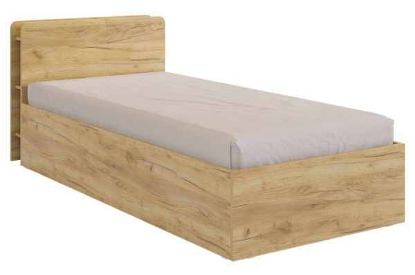 Кровать с основанием "Юниор" 90х200 см дуб крафт золотой