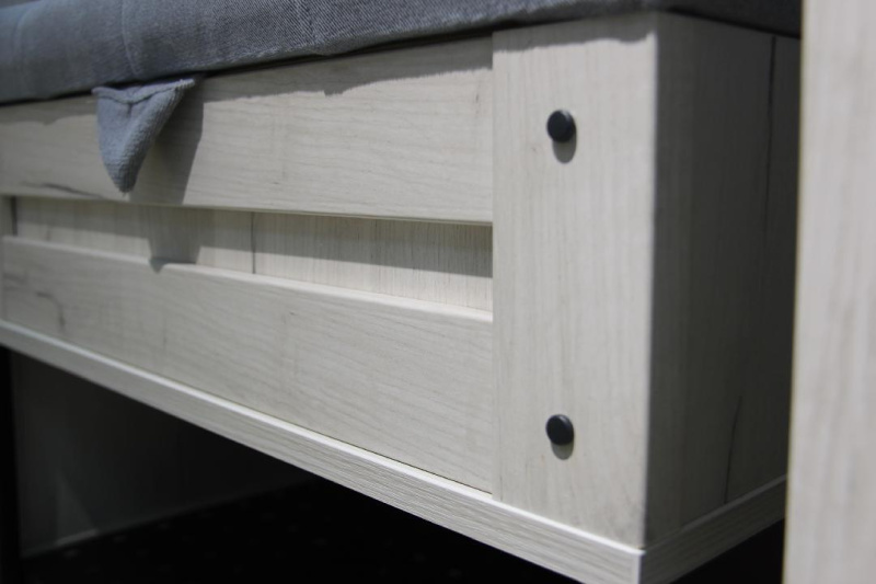 Сидней Банкетка 600 (Дуб Крафт белый/Серый)