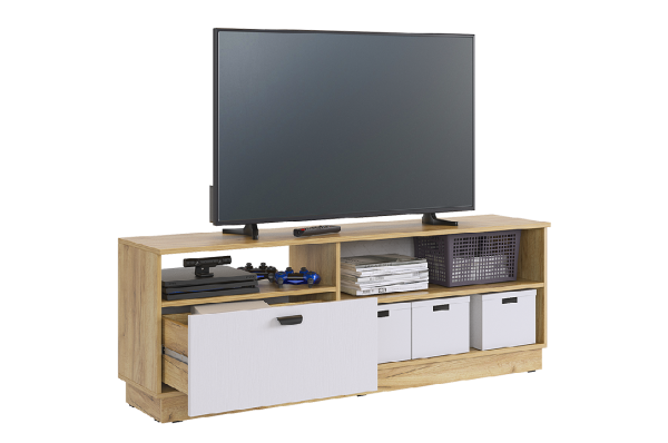 Моди Тумба дуб крафт золотой/белое дерево