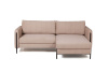 Барселона диван-кровать с шезлонгом, велюр бежевый