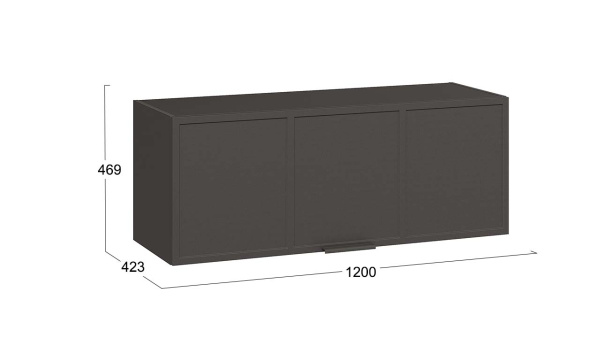 Шкаф настенный «Стелла» Серый вулкан, Фон серый